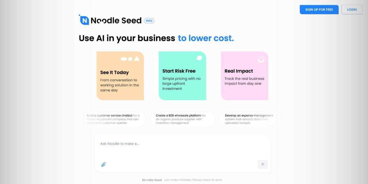 Noodle Seed: Revolutionizing Custom Software Development for Businesses